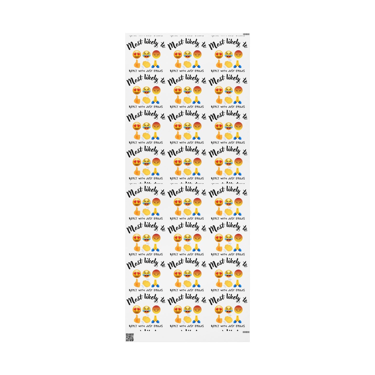 Fun Emoji Wrapping Paper, Gift Wrap for Parties, Birthday Decor, Holiday Gift Wrap, Celebration Supplies, Most Likely To Theme, Birthday Gift Wrap