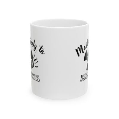 Zombie Apocalypse Survival Ceramic Mug | Funny Gift for Horror Fans, 11oz/15oz, Coffee Lover Gift, Halloween Decor, Quarantine Humor