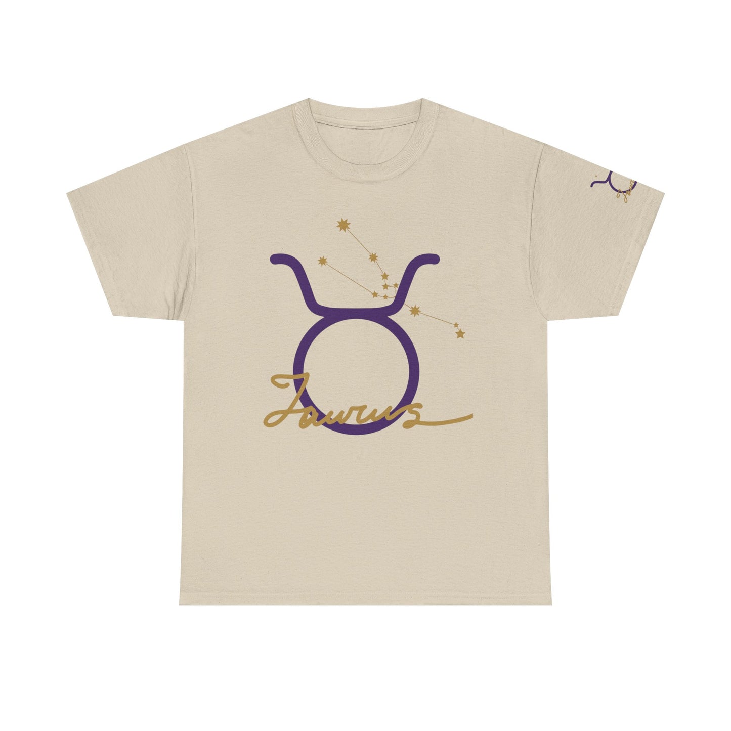 Taurus Zodiac T‑Shirt – Gold Script Constellation Tee