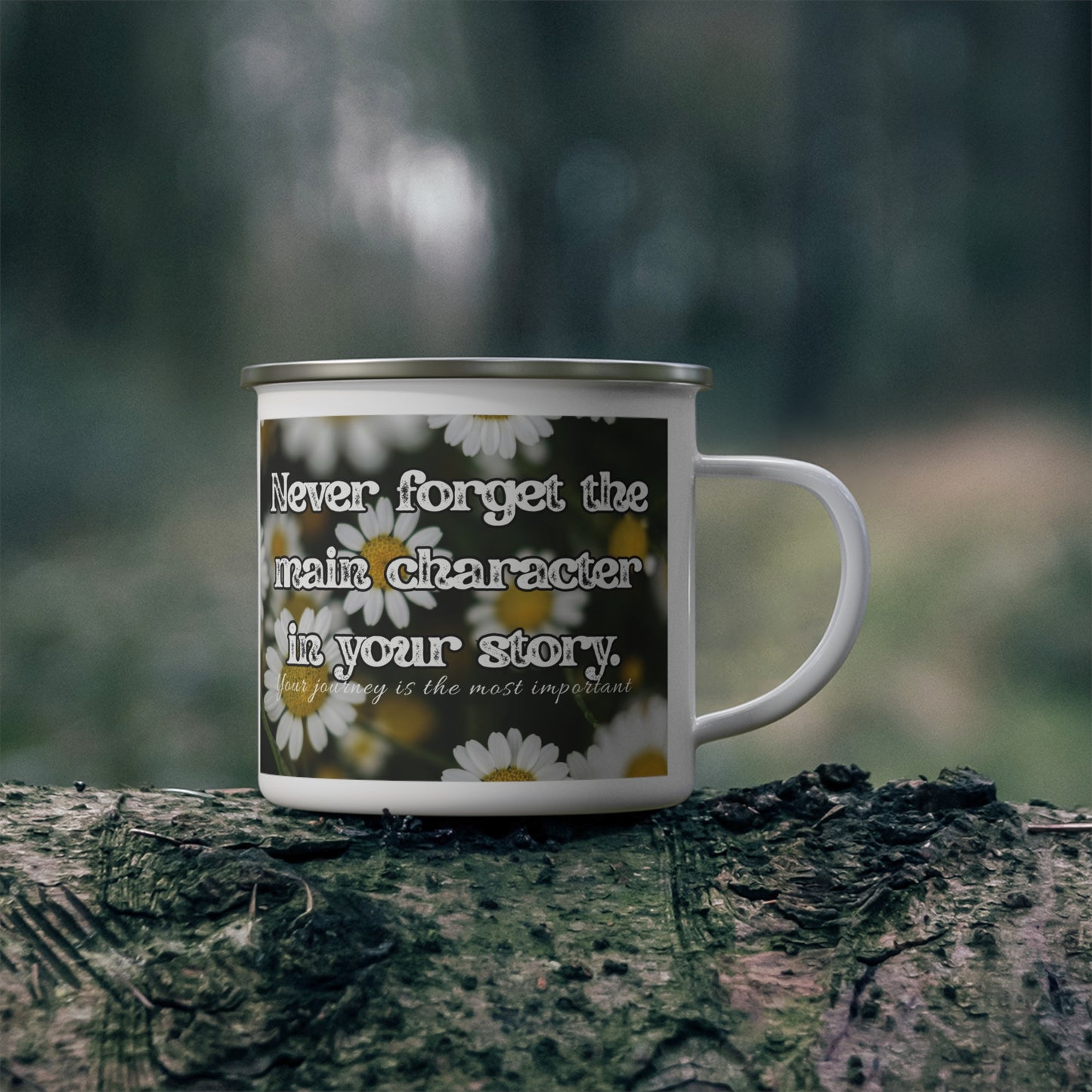 Motivational Camping Mug, Motivational Camping Cup, Enamel Camping Mug