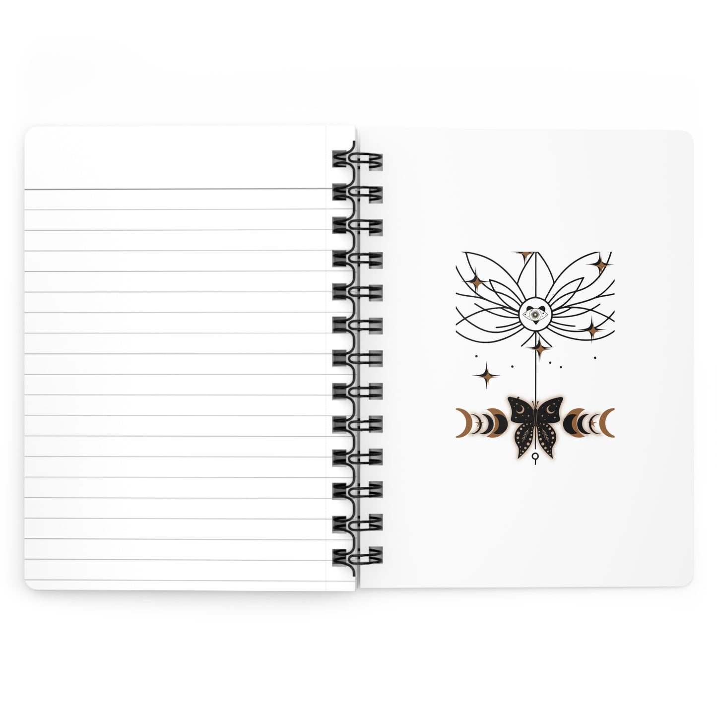 Mystical Spiral Bound Journal with Butterfly Design