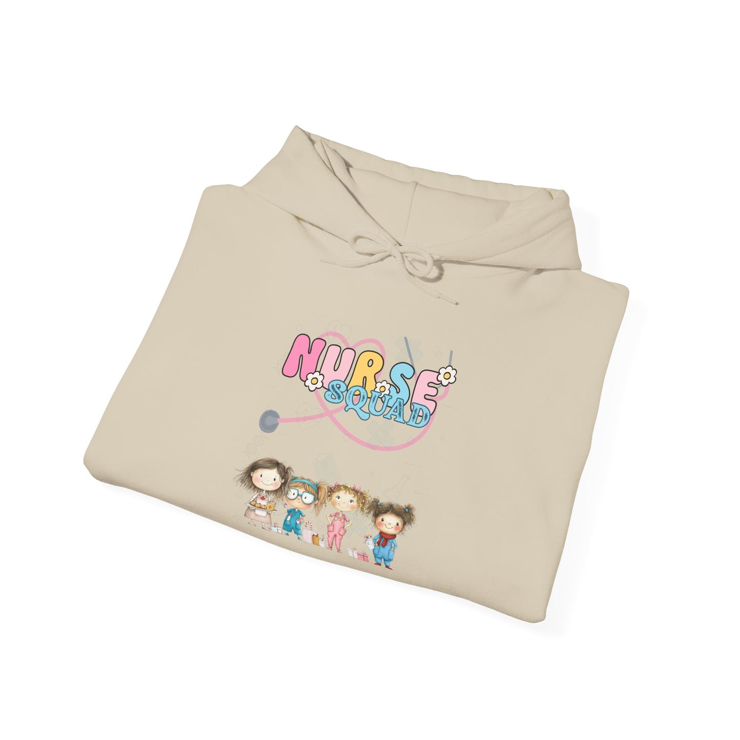 Nurse Squad Hoodie — Cute Multicultural Healthcare Team Design
