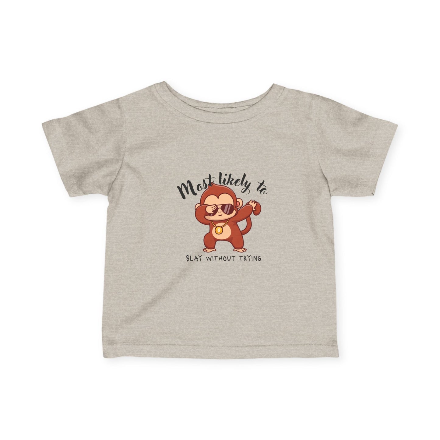 Cute Monkey Baby Tee - Most Likely To Slay Without Trying, Toddler Gift, Baby Shower Gift, Funny Kids Shirt, Infant Clothing, Birthday [...]