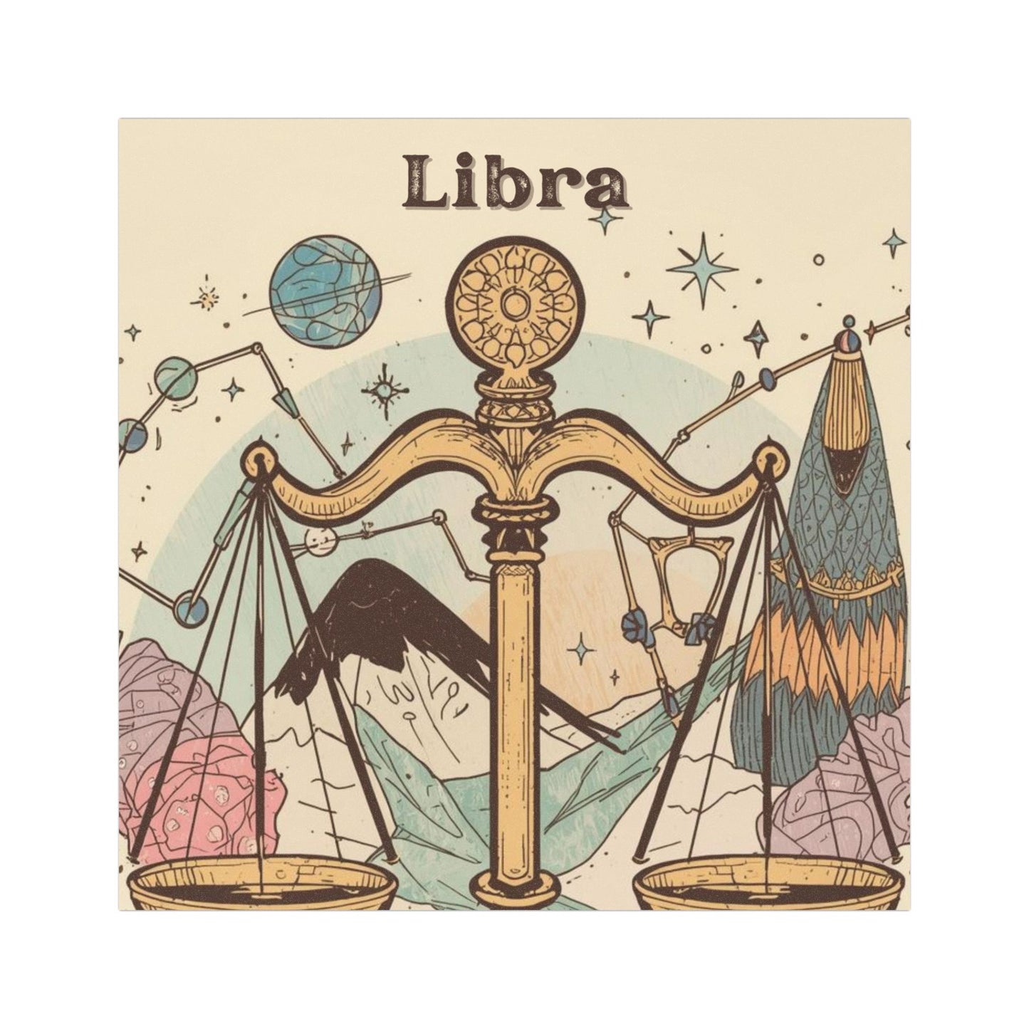 Astrological Libra Car Magnet - Zodiac Symbol Decor for Astrology Lovers