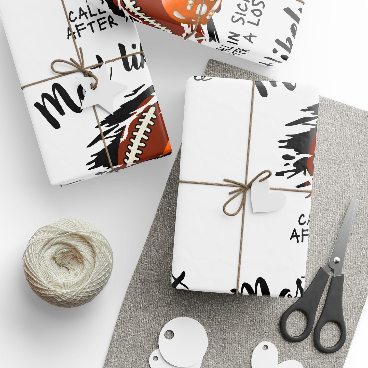 Football-Themed Wrapping Paper, Football paper, Gift Wrap for Him, Most Likely to Call in Sick After a Loss, Perfect for Sports Fans, Gift Wrap for Birthdays, Holidays, [...]