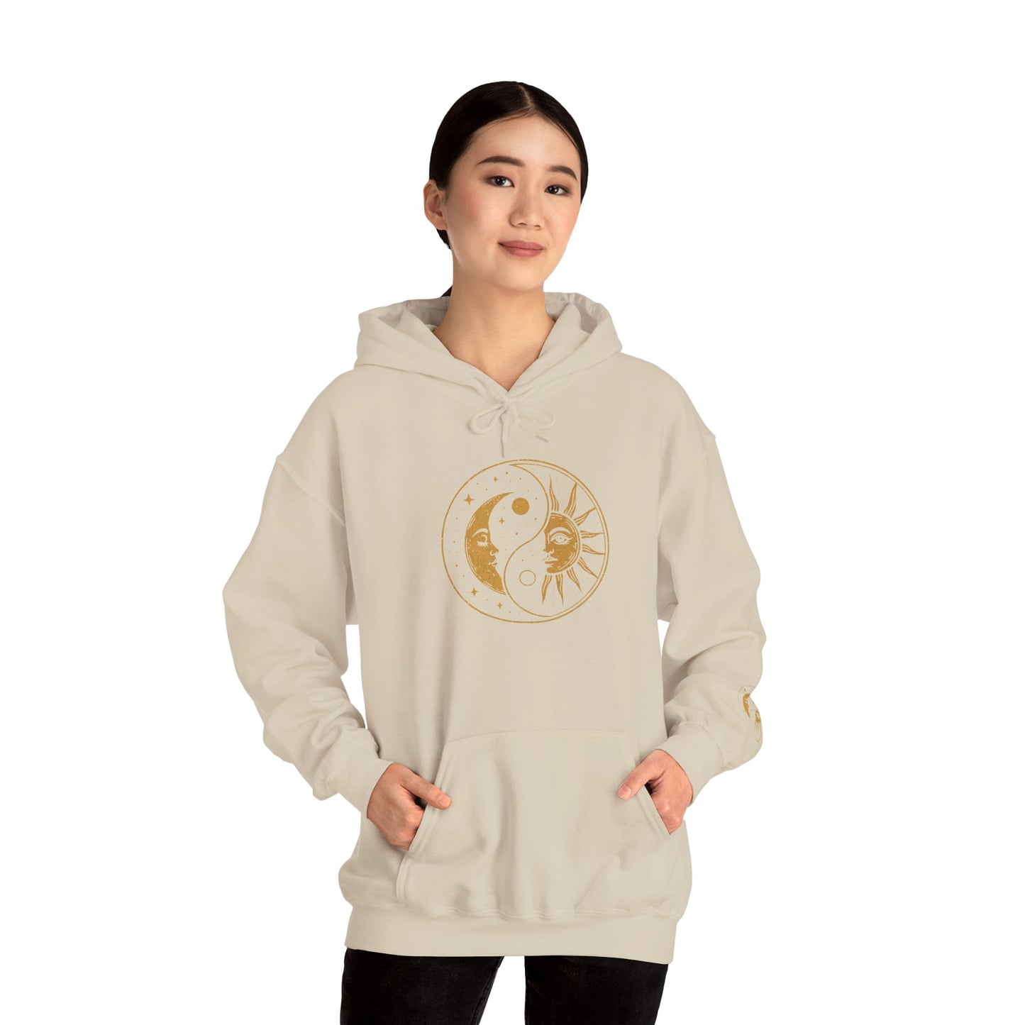 Sun and Moon Yin Yang Hoodie — Celestial Astrology Graphic Sweatshirt