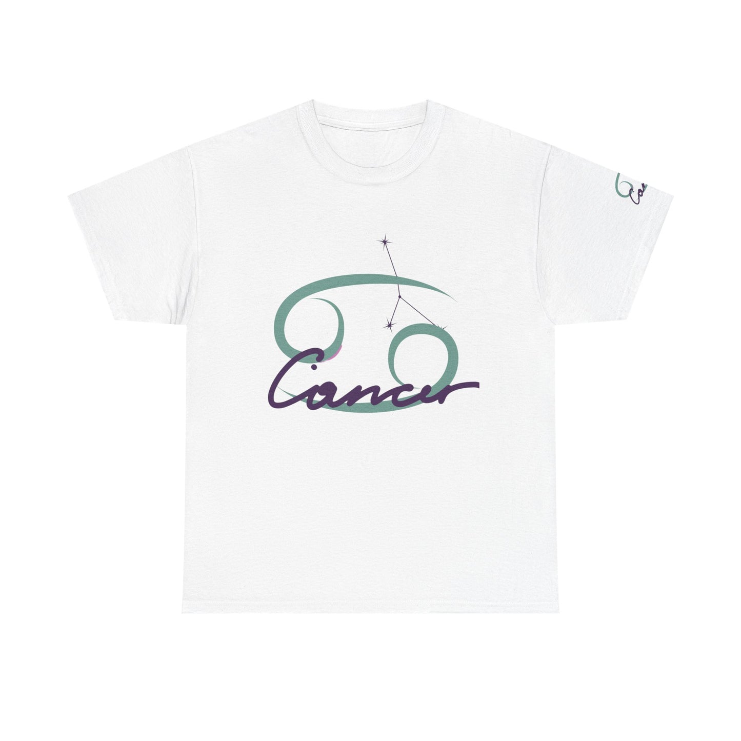Cancer Zodiac T‑Shirt — Minimal Constellation & Script Design