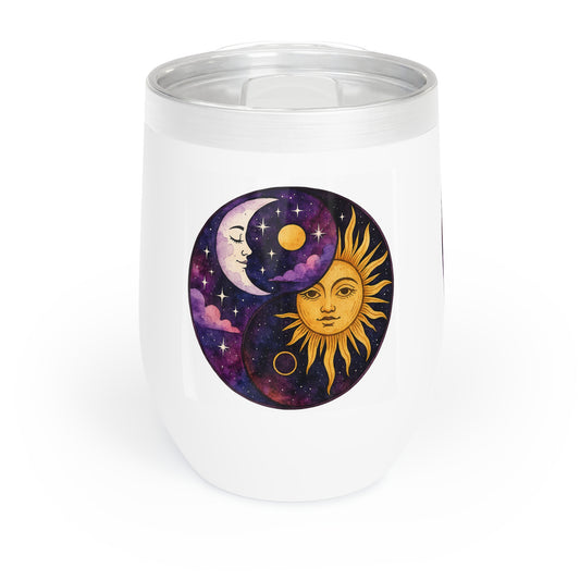 Sun & Moon Yin Yang Chill Wine Tumbler