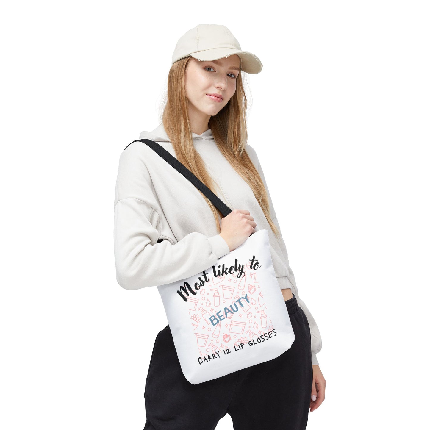Beauty Lip Gloss Tote Bag - Perfect Gift for Makeup Lovers, Fashion Accessory, Daily Use Tote, Funny Gift, Stylish Organizer