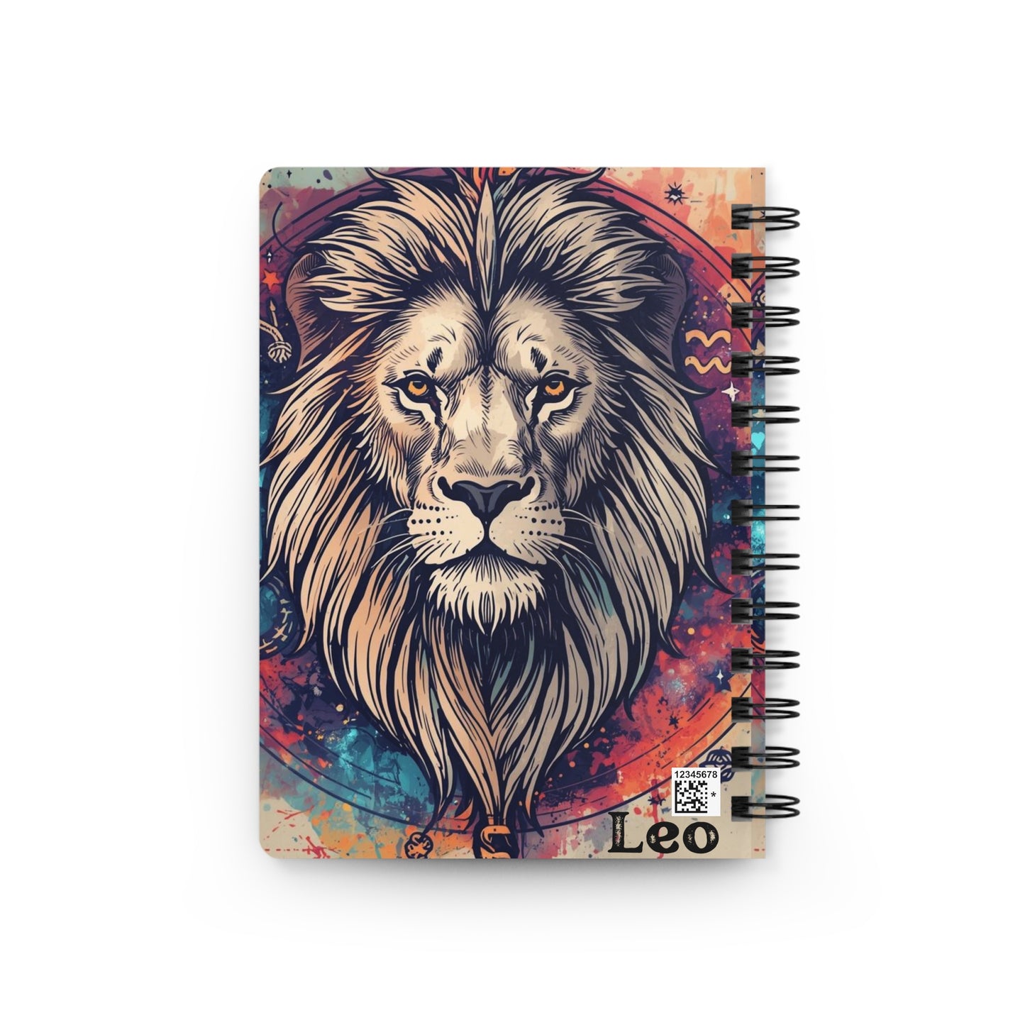 Leo Zodiac Spiral Bound Journal - Artistic Lion Design for Astrology Lovers