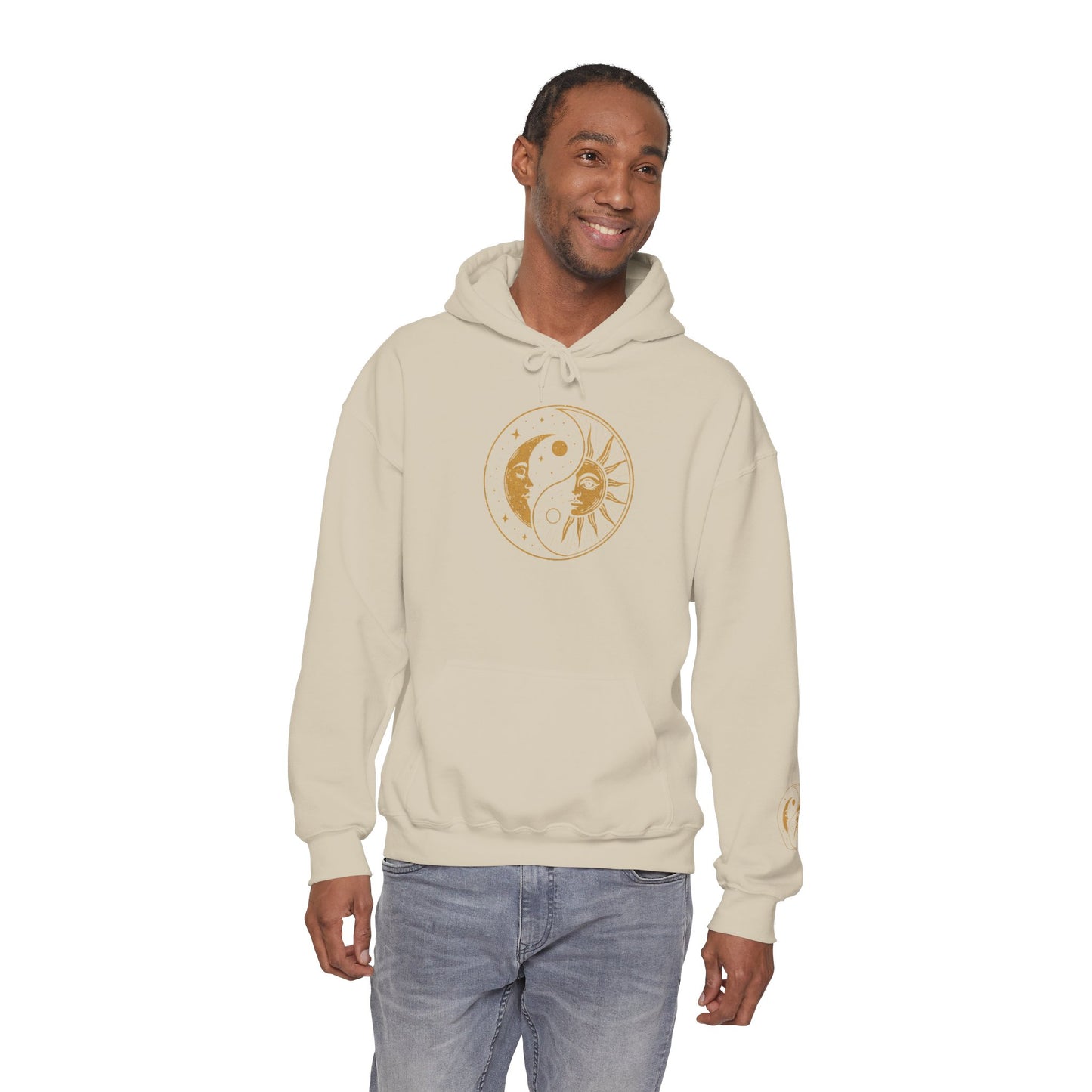 Sun and Moon Yin Yang Hoodie — Celestial Astrology Graphic Sweatshirt