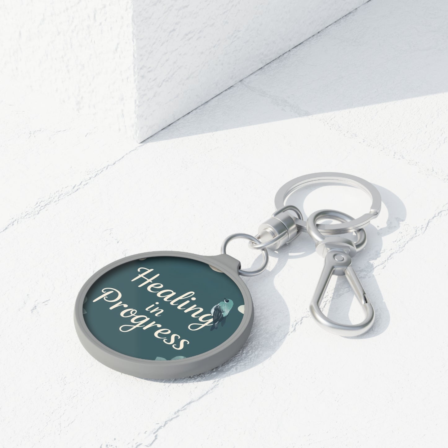 Healing in Progress Keyring Tag - Inspirational Keychain for Mindfulness and Self-Care