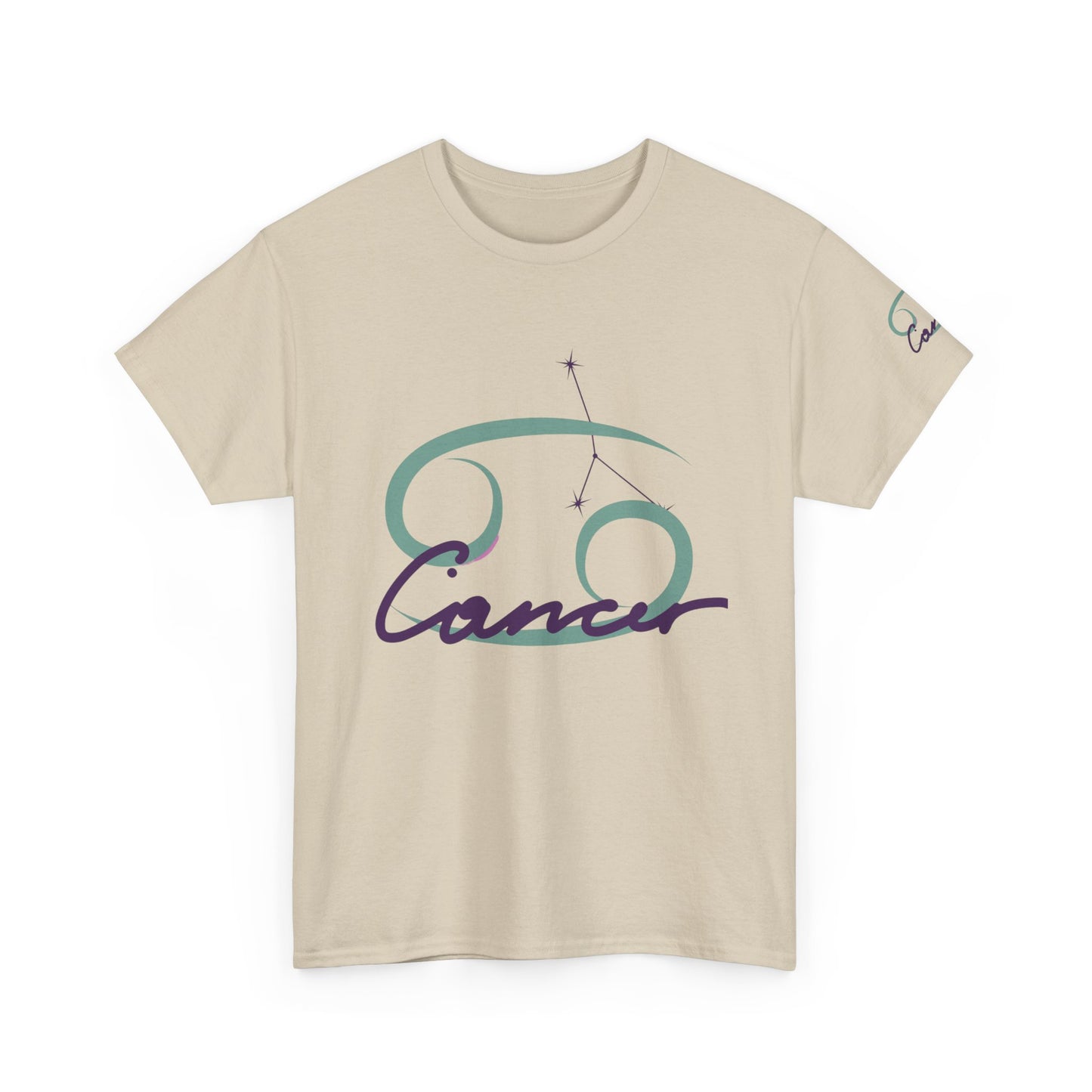 Cancer Zodiac T‑Shirt — Minimal Constellation & Script Design