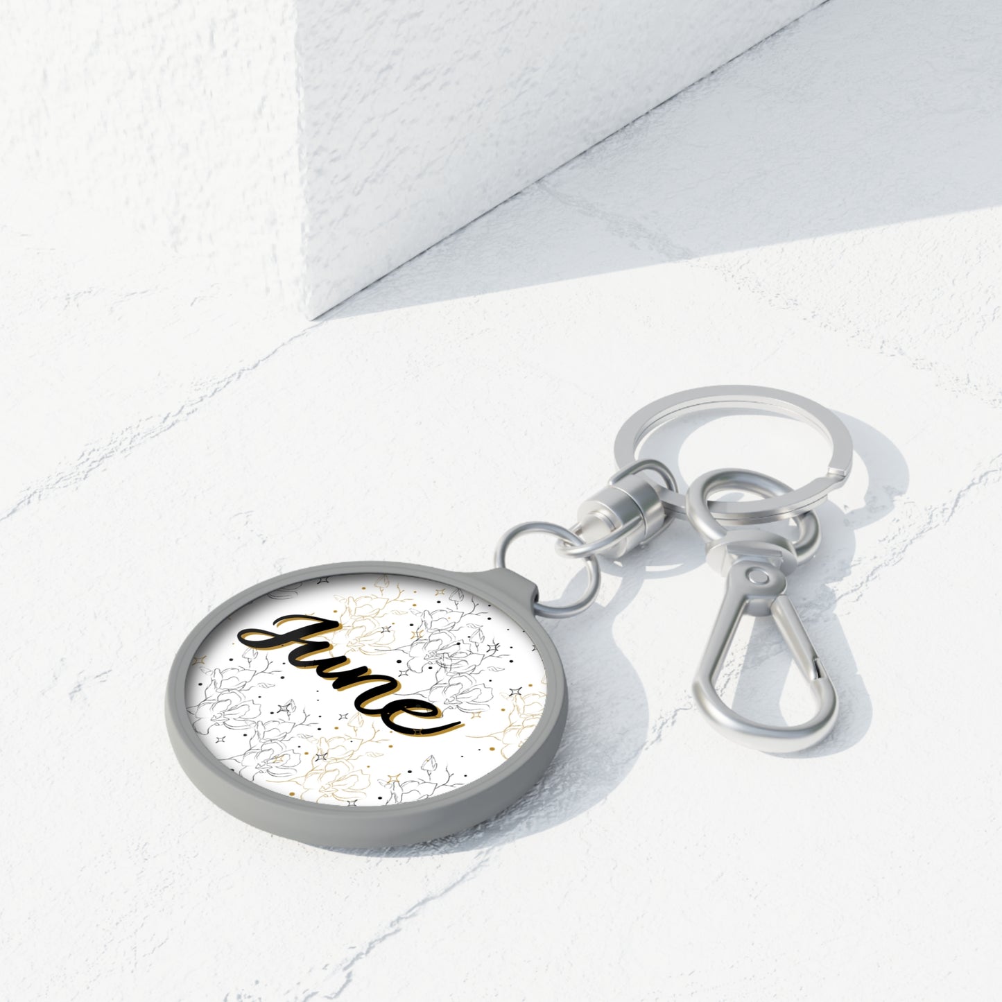 Keyring Tag - Celestial June Birthstone Keychain - June
