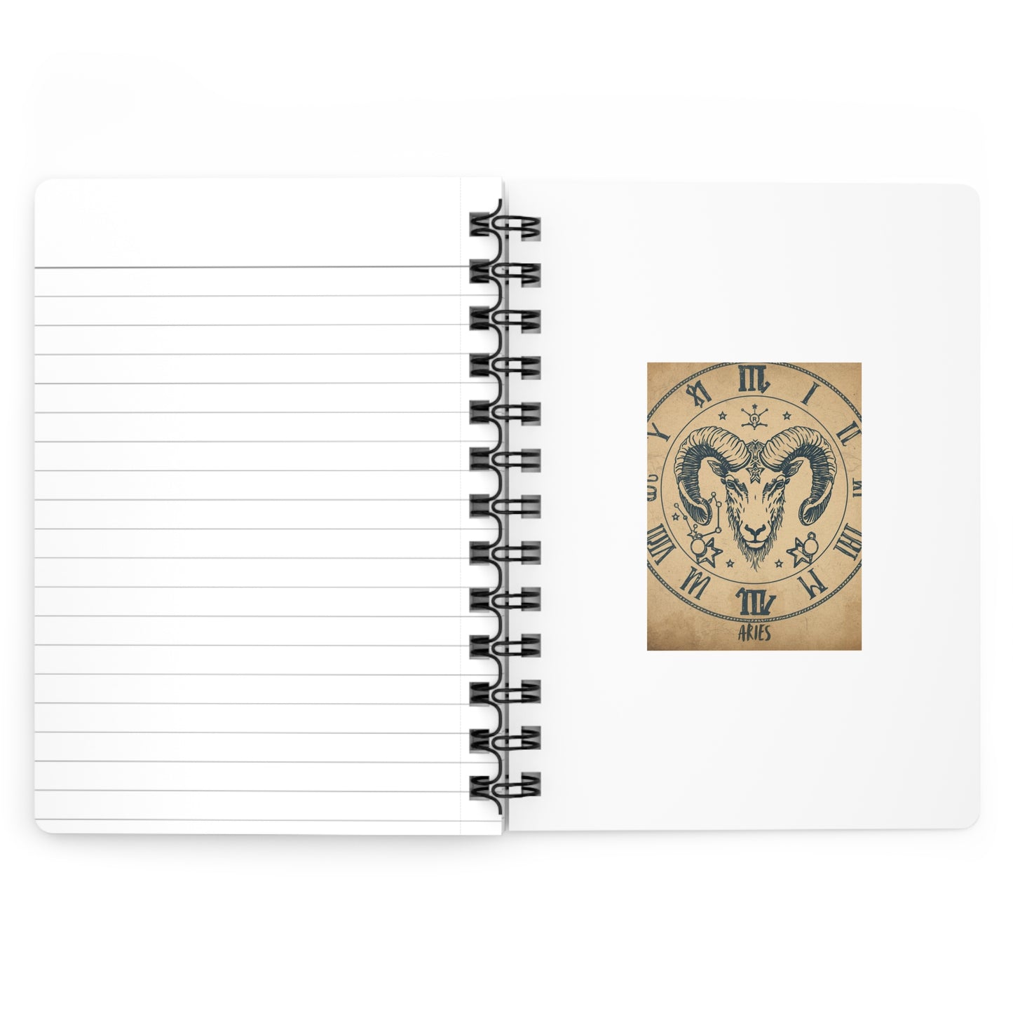 Aries Zodiac Spiral Bound Journal - Astrological Design