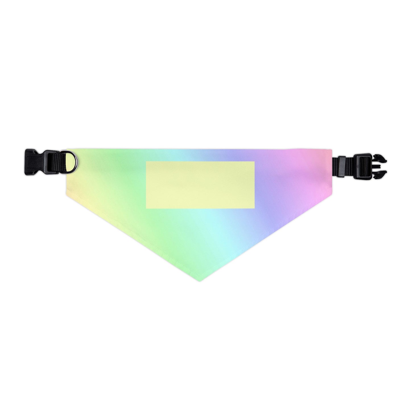 Iridescent Pastel Pet Bandana Collar - Holographic Rainbow Dog & Cat Accessory