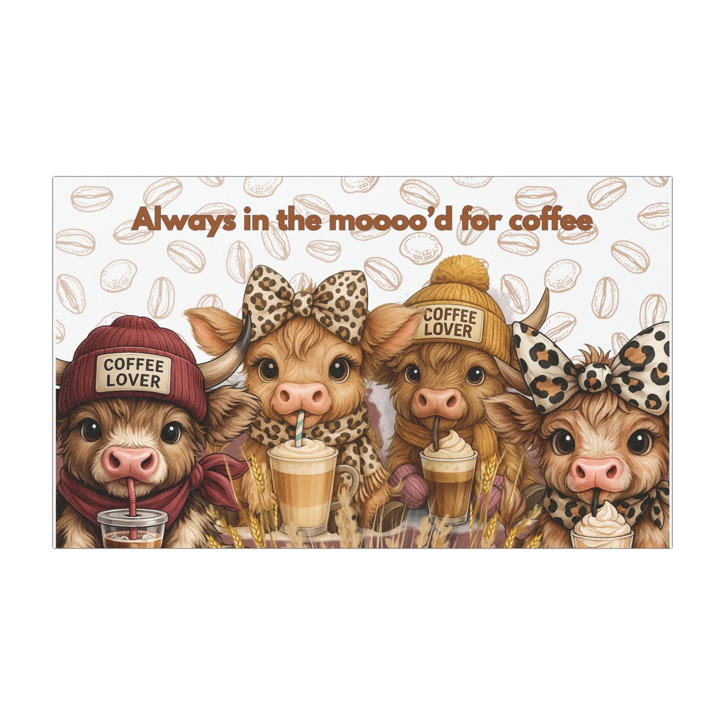 Cute Coffee Lover Car Magnets - Always in the Moooo'd, Coffee Magnet, Magnet for Car Lover
