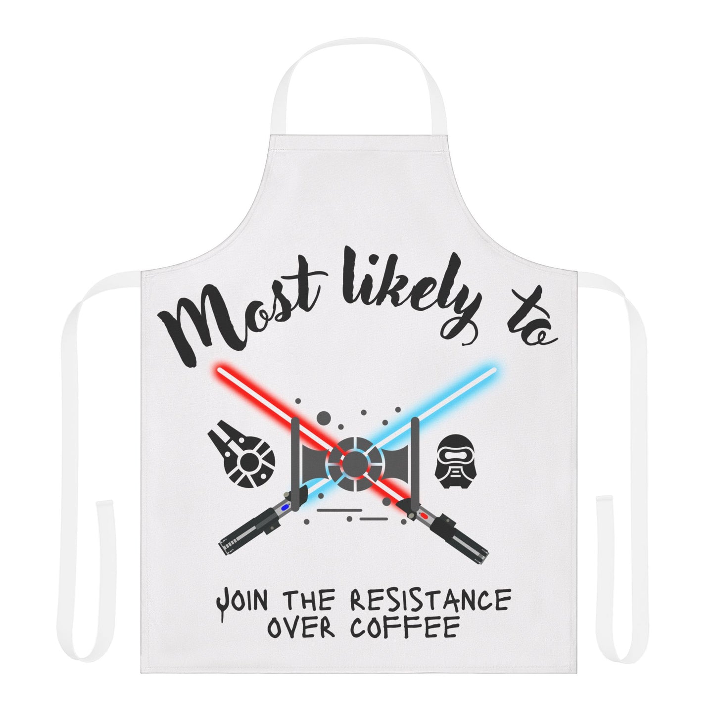 Star Wars Themed Apron, Coffee Lover Gift, Cooking Gift for Men, Geeky Kitchenware, Funny Cooking Accessory