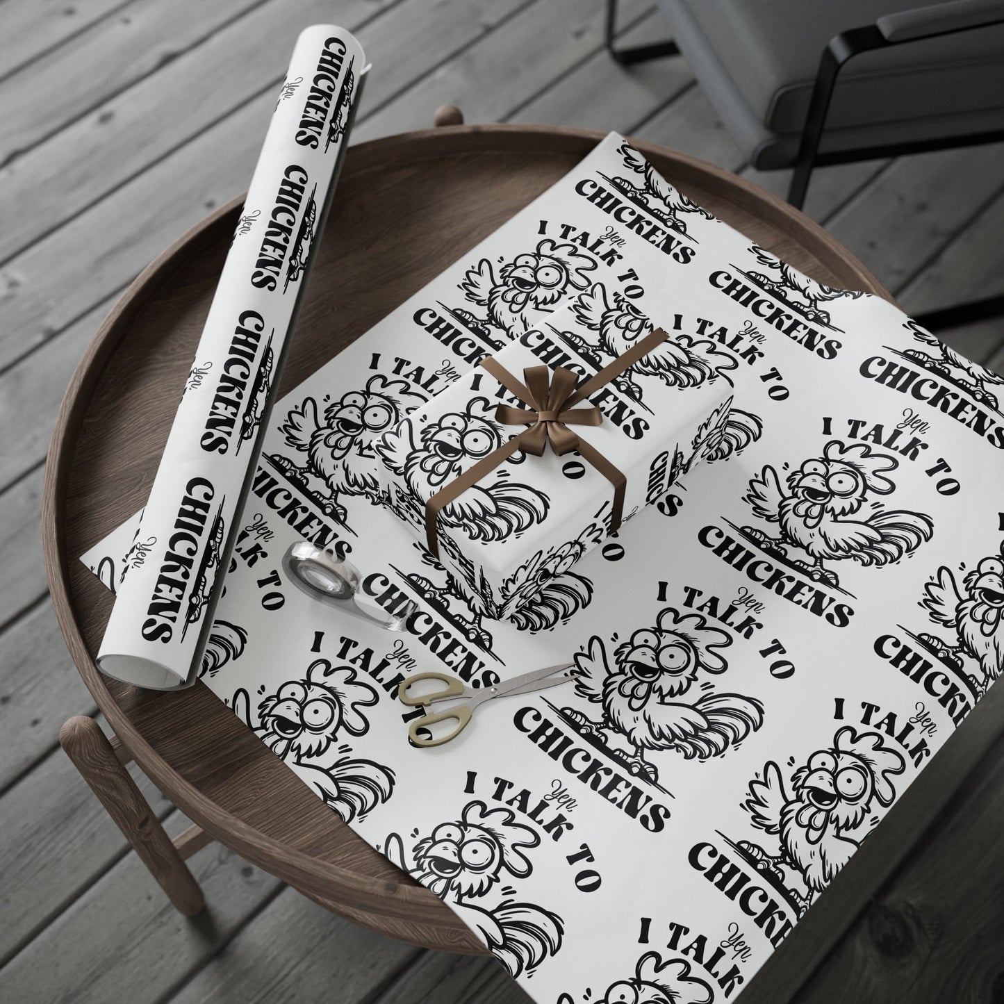 Charming Chicken Wrapping Paper - Whimsical Gift Wrap for Special Occasions, Holidays, Parties, Unique Packaging, Farmhouse Decor
