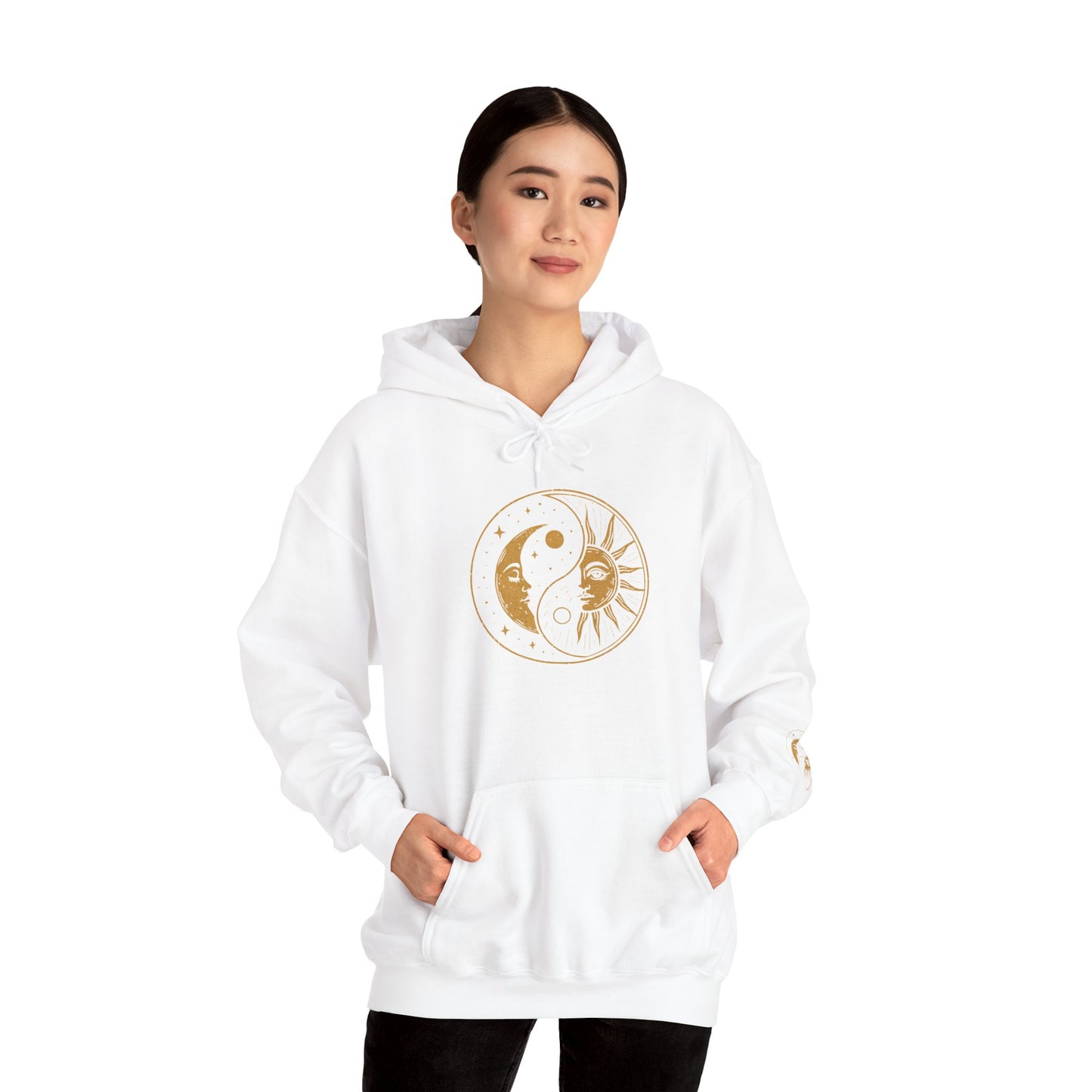 Sun and Moon Yin Yang Hoodie — Celestial Astrology Graphic Sweatshirt