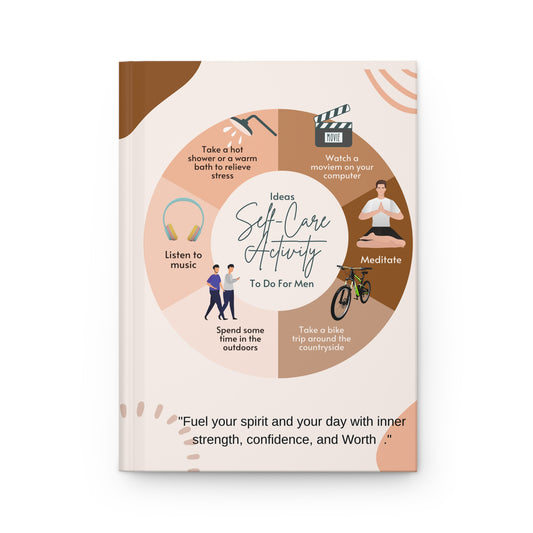 Personalize, Self-Care Activity Journal for Men - Matte Hardcover, journal for him