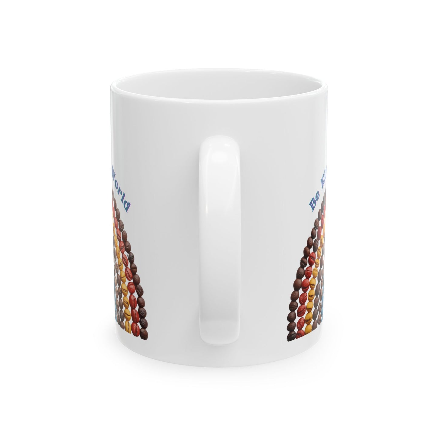 Personalized Kindness Rainbow Ceramic Mug — Be Kind To The World 11oz/15oz