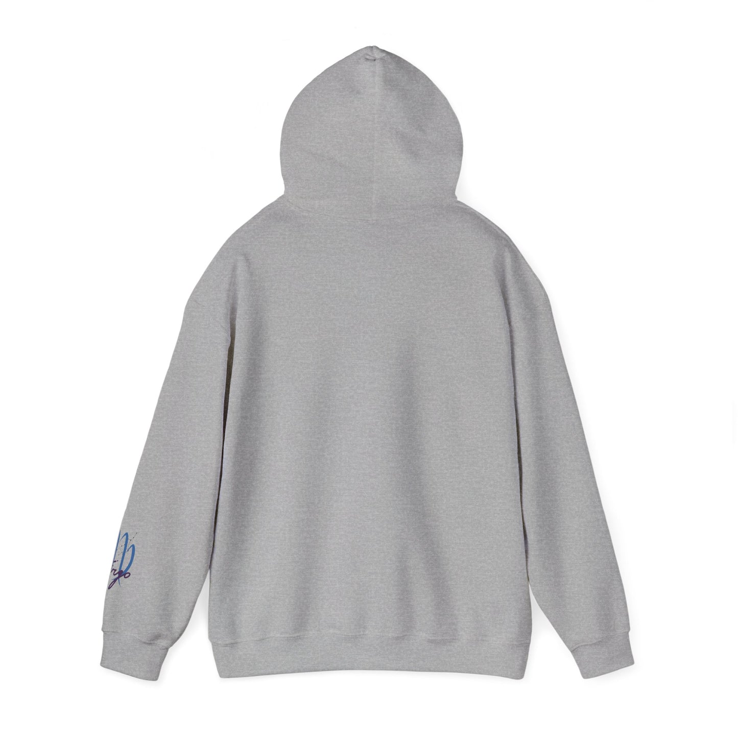 Virgo Script Zodiac Hoodie — Elegant Blue Virgo Sign Sweatshirt