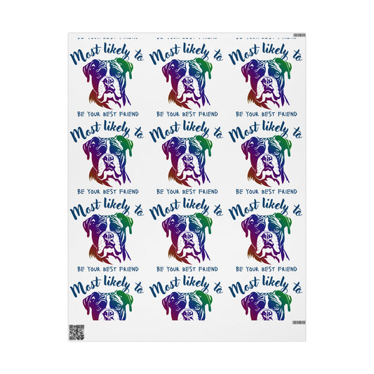 Boxer Wrapping Paper, Dog wrapping Paper, Whimsical Pet-Themed Wrapping Paper for Gifts, Colorful Dog Lover Gift Wrap, Unique Birthday Wrap, Fun Animal Print Paper, Most Likely [...]