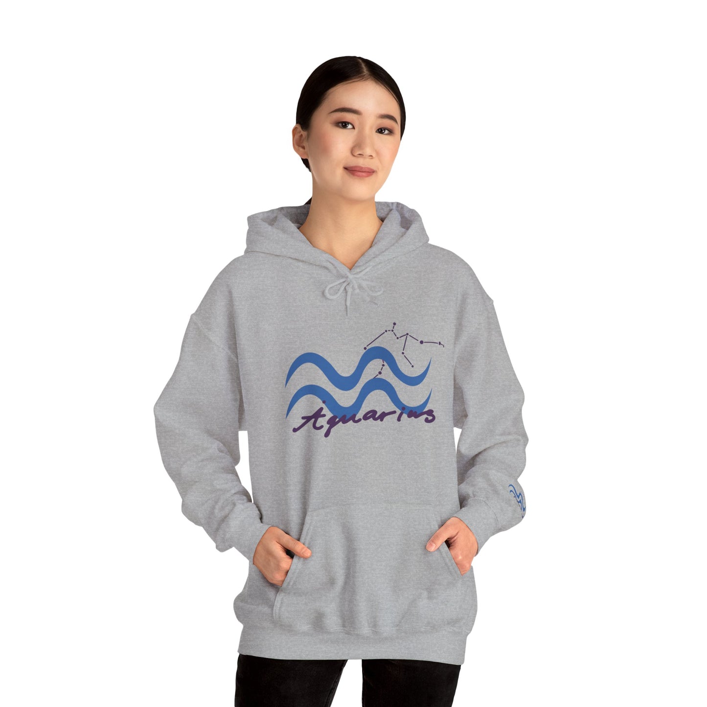 Aquarius Zodiac Hoodie — Water-Bearer Constellation Graphic Sweatshirt