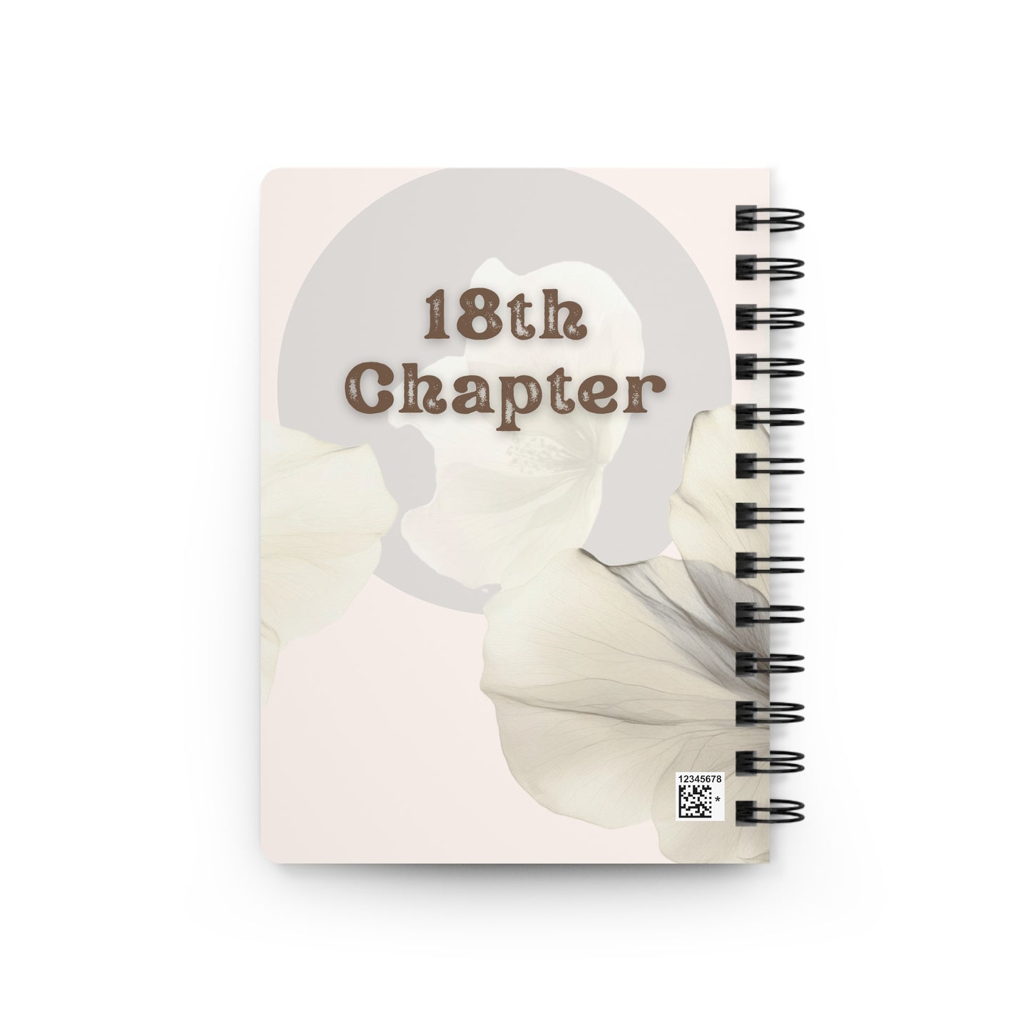 Personalize, 18th Chapter, Eighteenth Chapter, Journal for 18, Elegant Spiral Bound Journal - 18th Chapter Floral Design