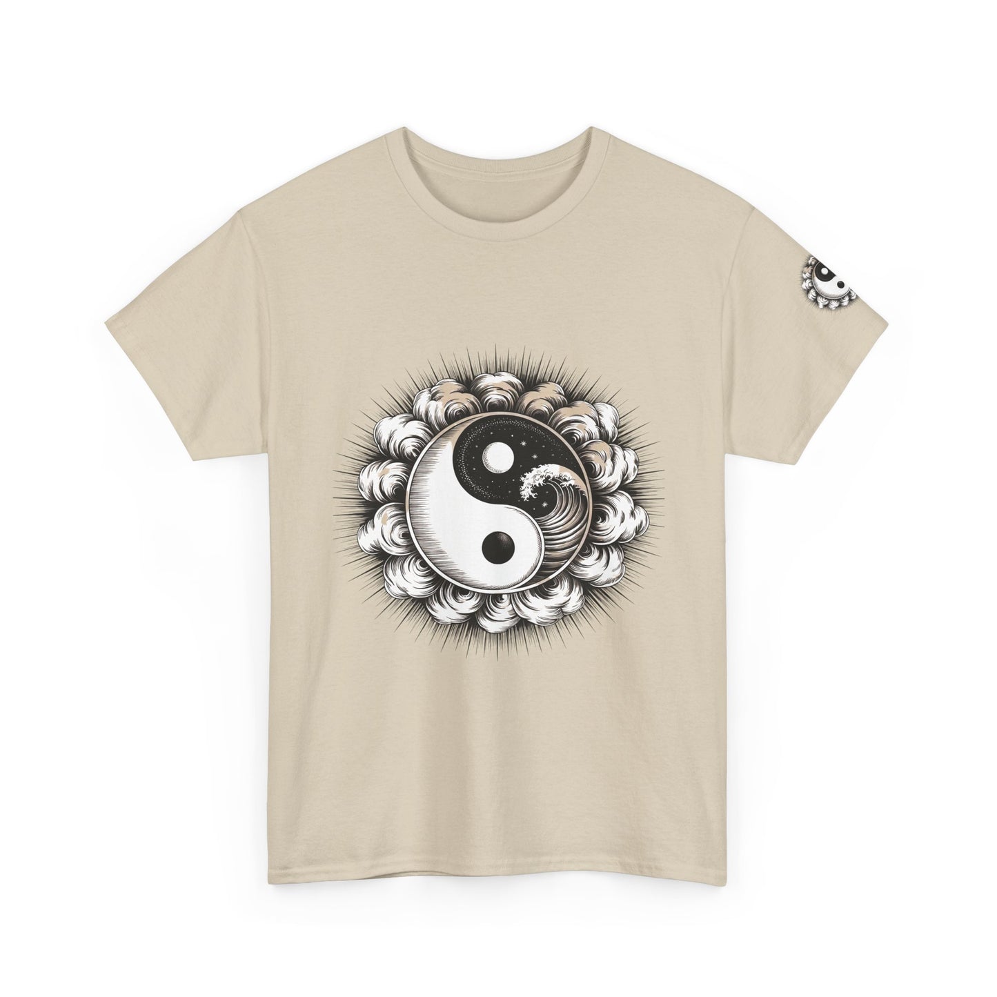 Yin Yang Floral Tee — Balanced Harmony Graphic T-Shirt