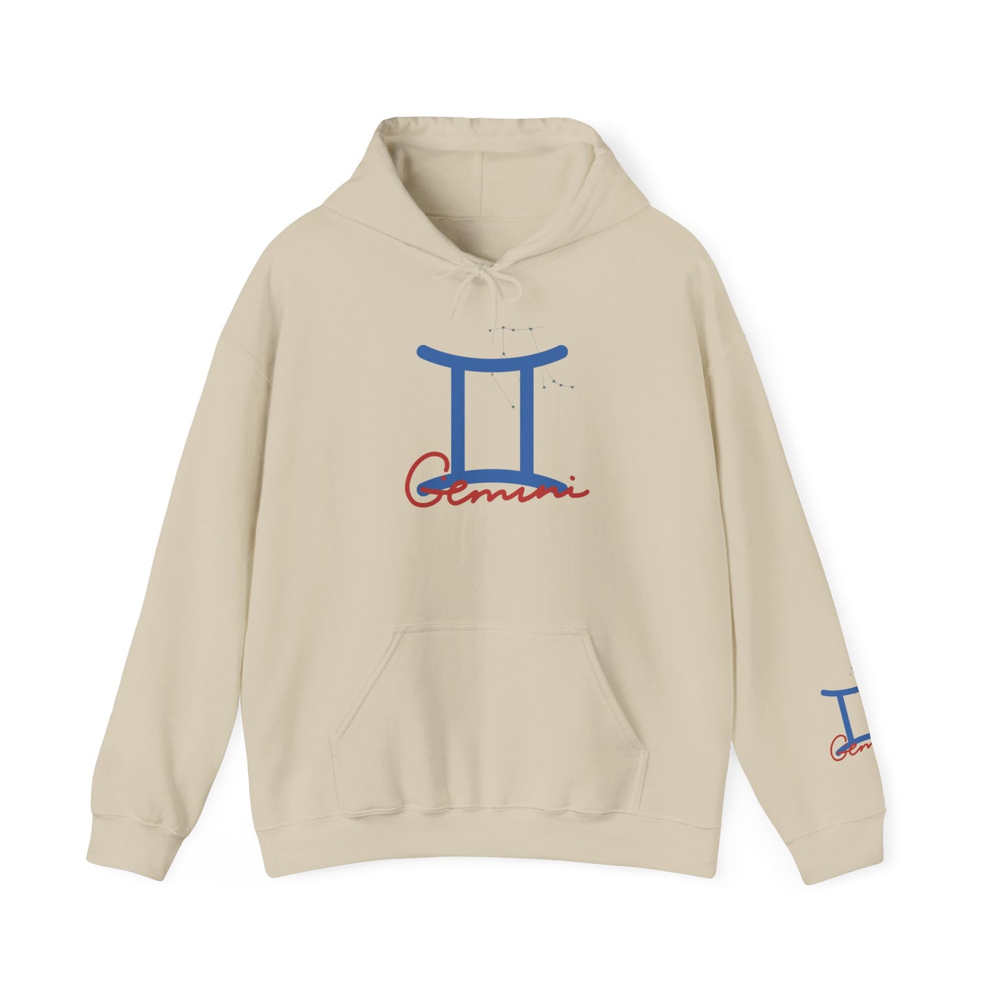 Gemini Zodiac Hoodie – Minimal Astrological Sign Hooded Sweatshirt