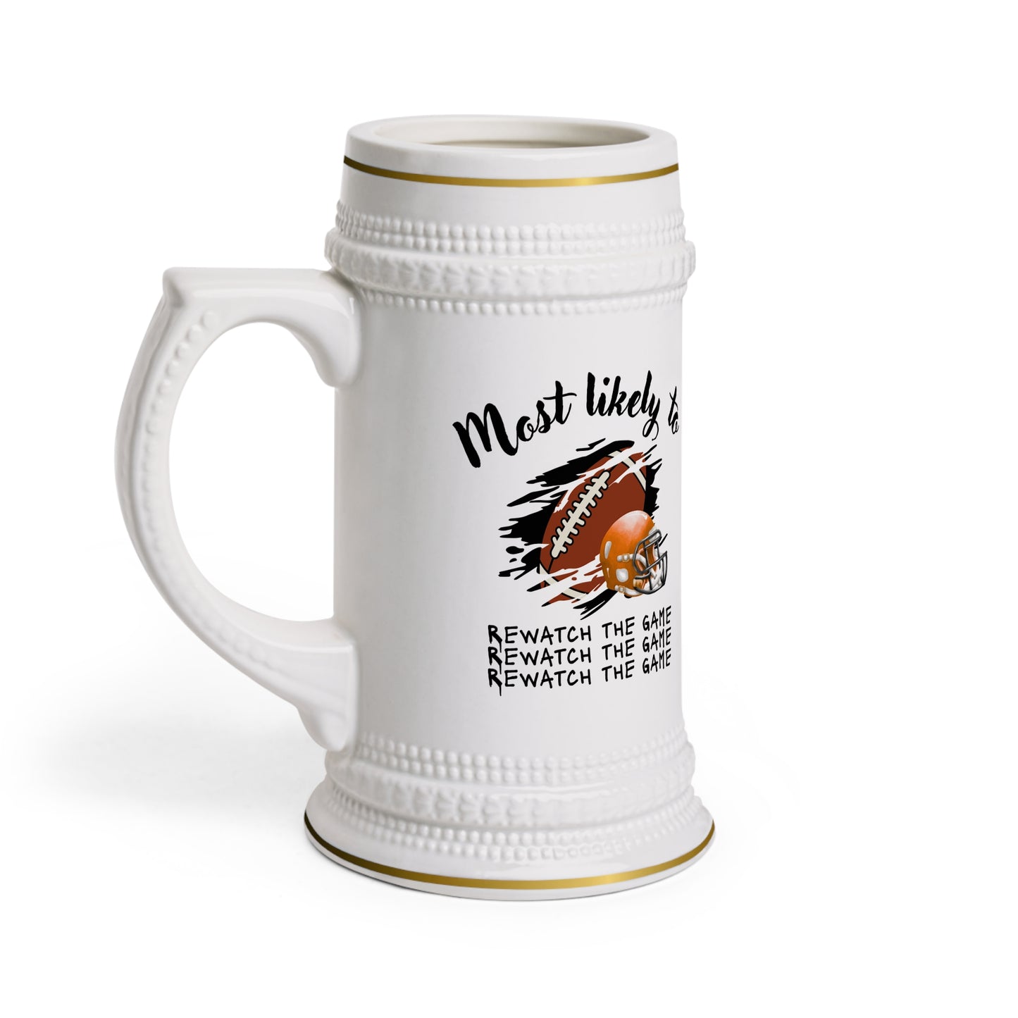 Football Game Celebration Beer Stein Mug, Sports Lover Gift, Football Lover Gift