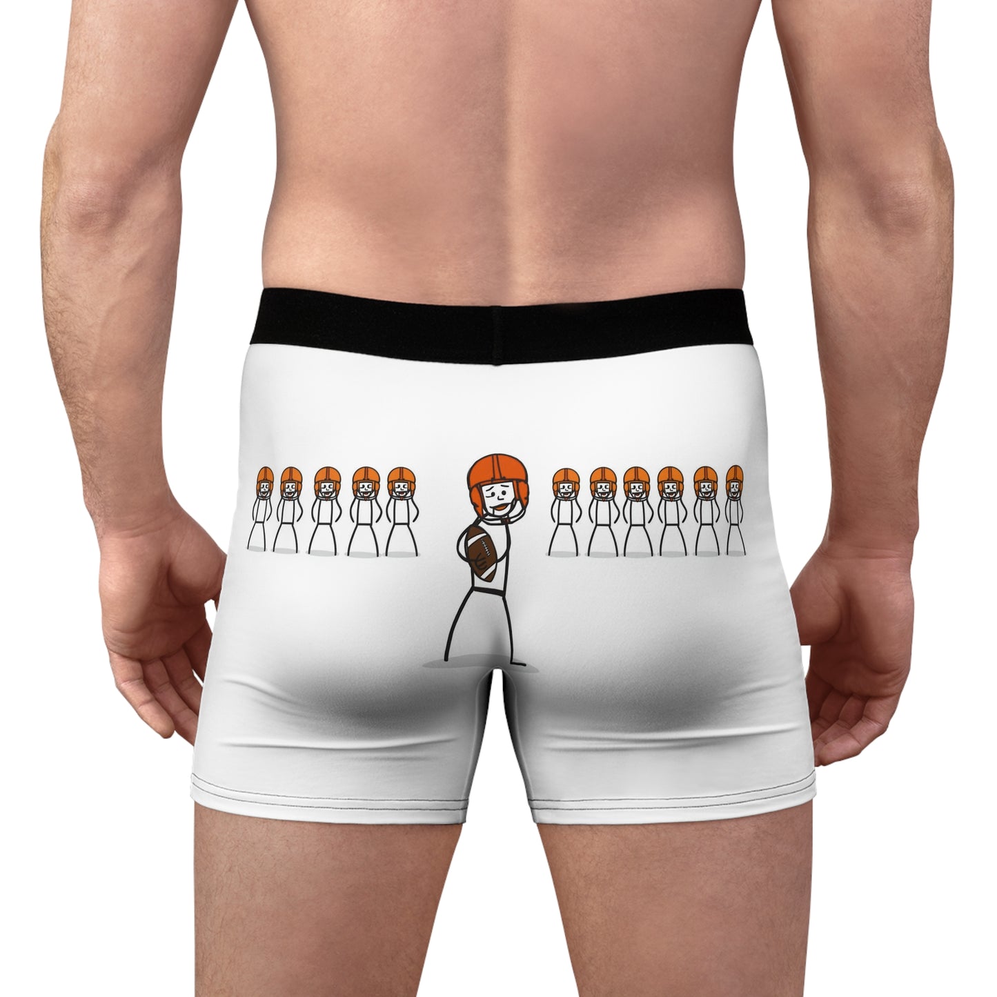 Football-Themed Men's Boxer Briefs for Sports Lovers - Men's Sports Boxer