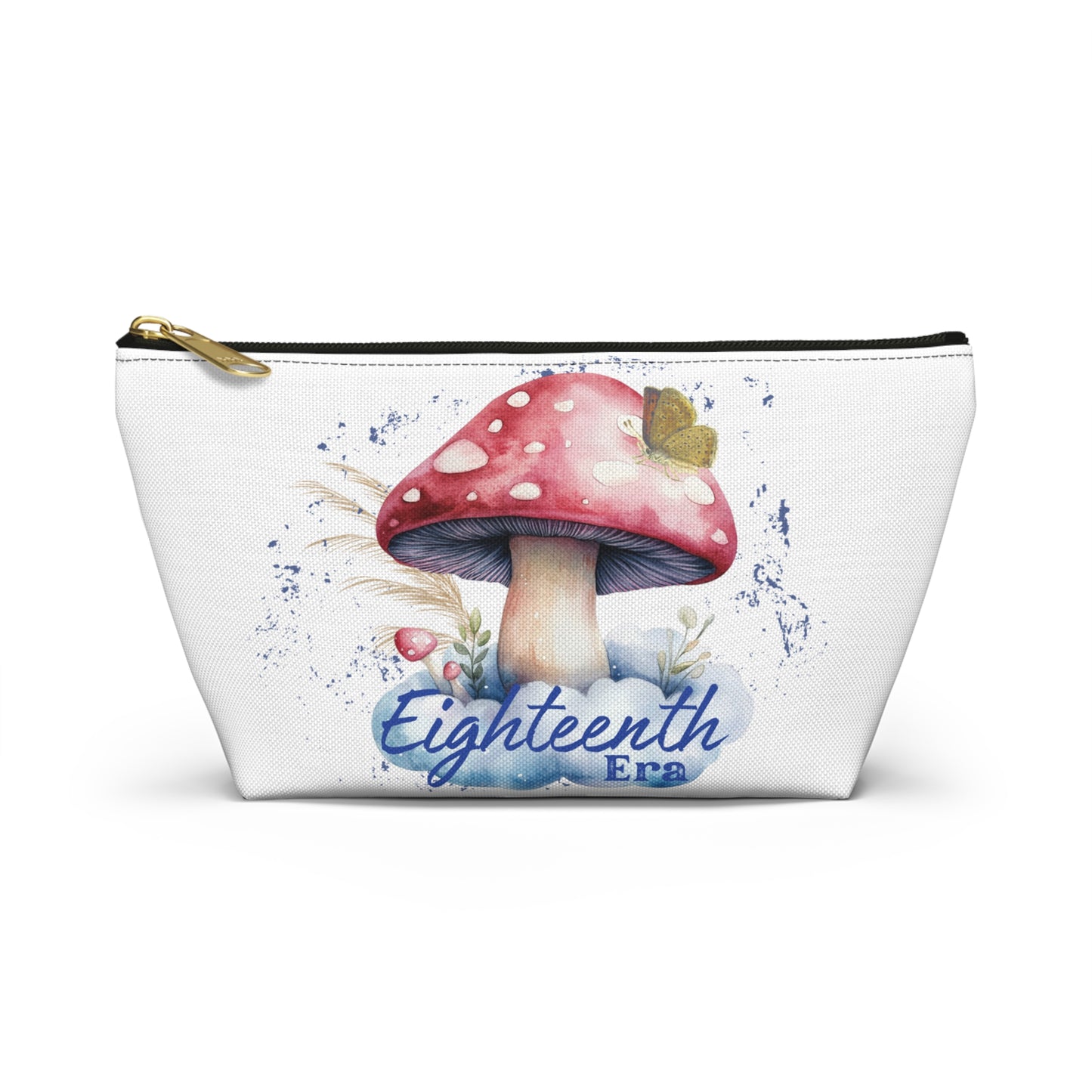 Mushroom-Themed Accessory Pouch - Perfect for Eighteenth Birthday, Gifts for Her, Makeup Organizer, Cute Storage Bag, Floral Pouch