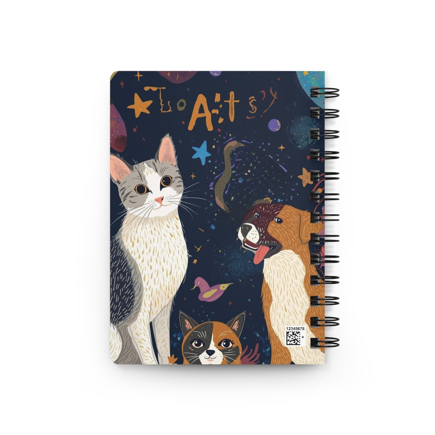 Whimsical Pet-Themed Spiral Bound Journal for Animal Lovers