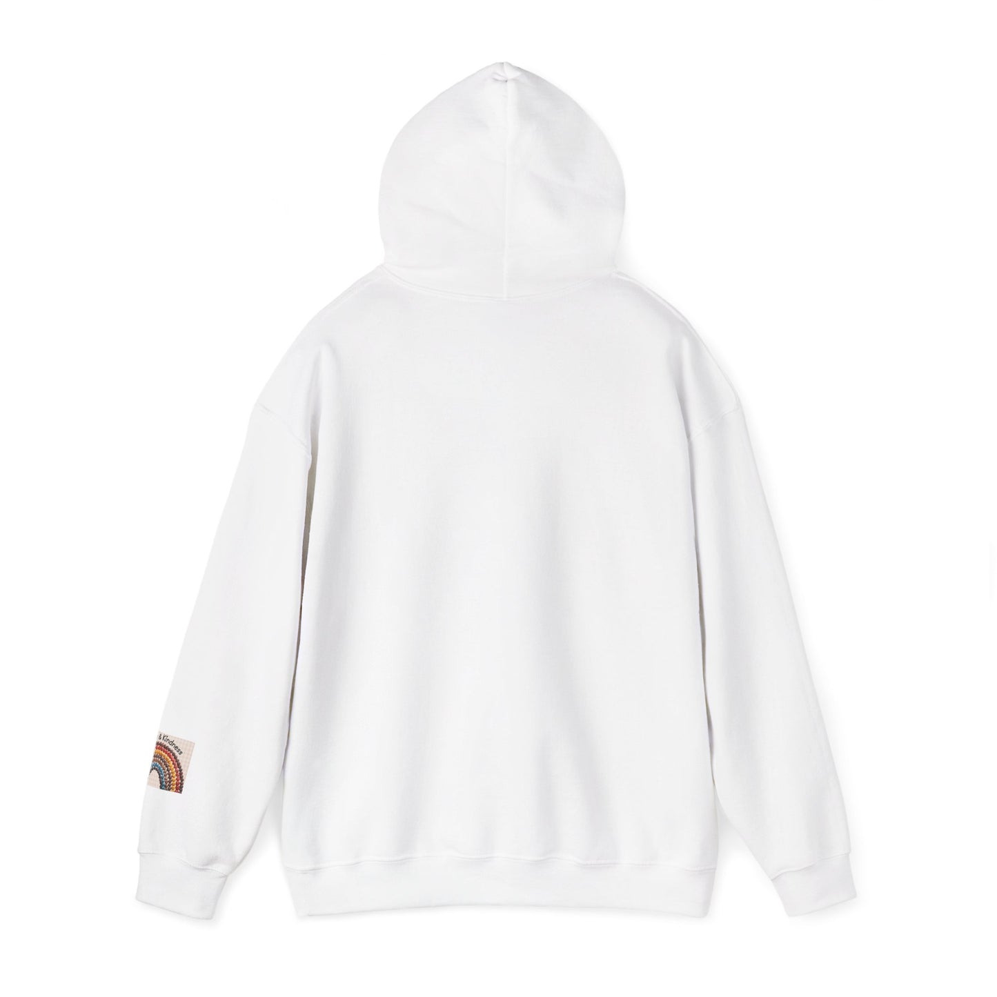 Coffee & Kindness Rainbow Hoodie — Cozy Retro Rainbow Coffee Cup Sweatshirt