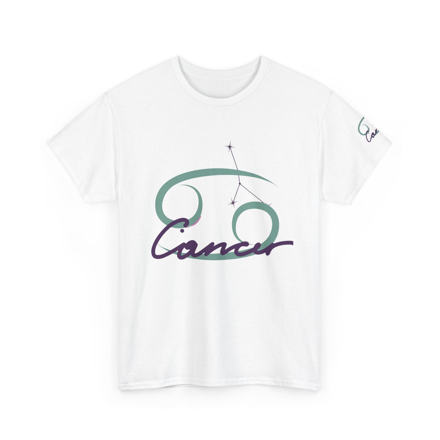 Cancer Zodiac T‑Shirt — Minimal Constellation & Script Design
