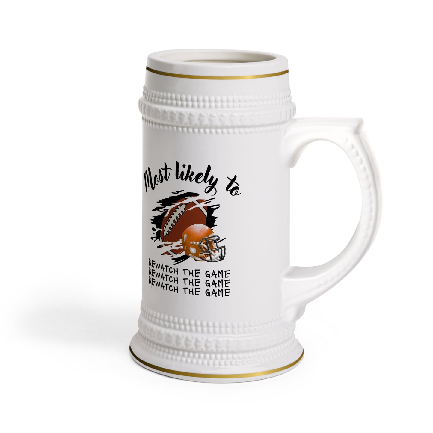 Football Game Celebration Beer Stein Mug, Sports Lover Gift, Football Lover Gift