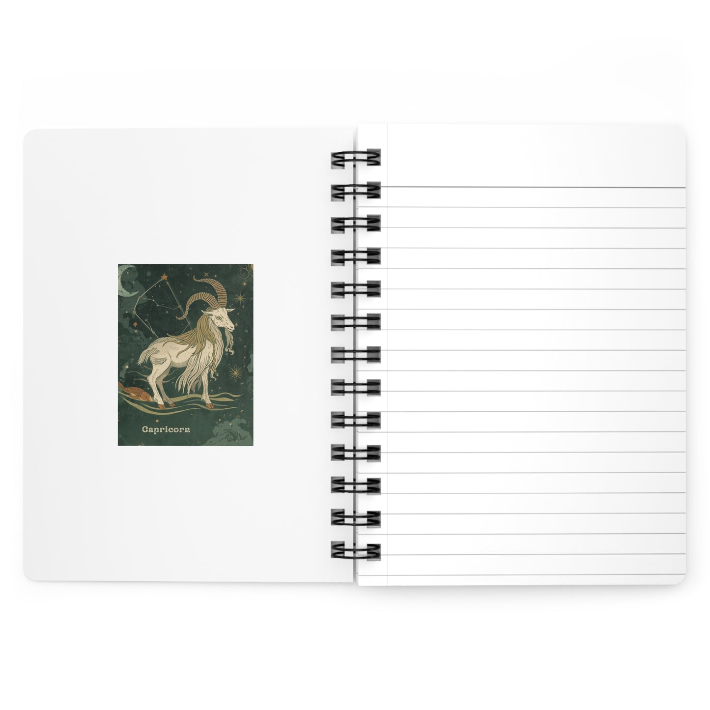 Capricorn Zodiac Spiral Bound Journal