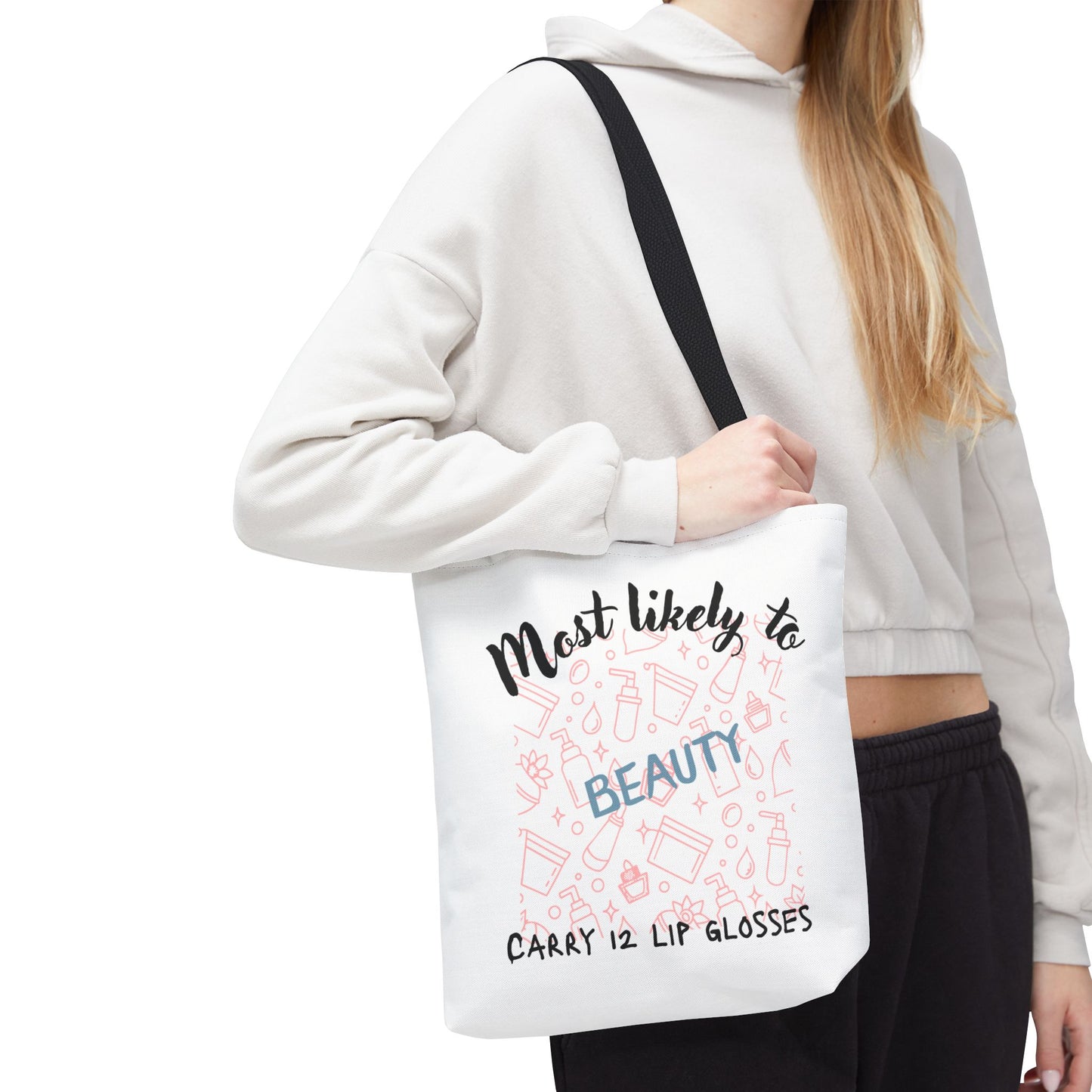 Beauty Lip Gloss Tote Bag - Perfect Gift for Makeup Lovers, Fashion Accessory, Daily Use Tote, Funny Gift, Stylish Organizer