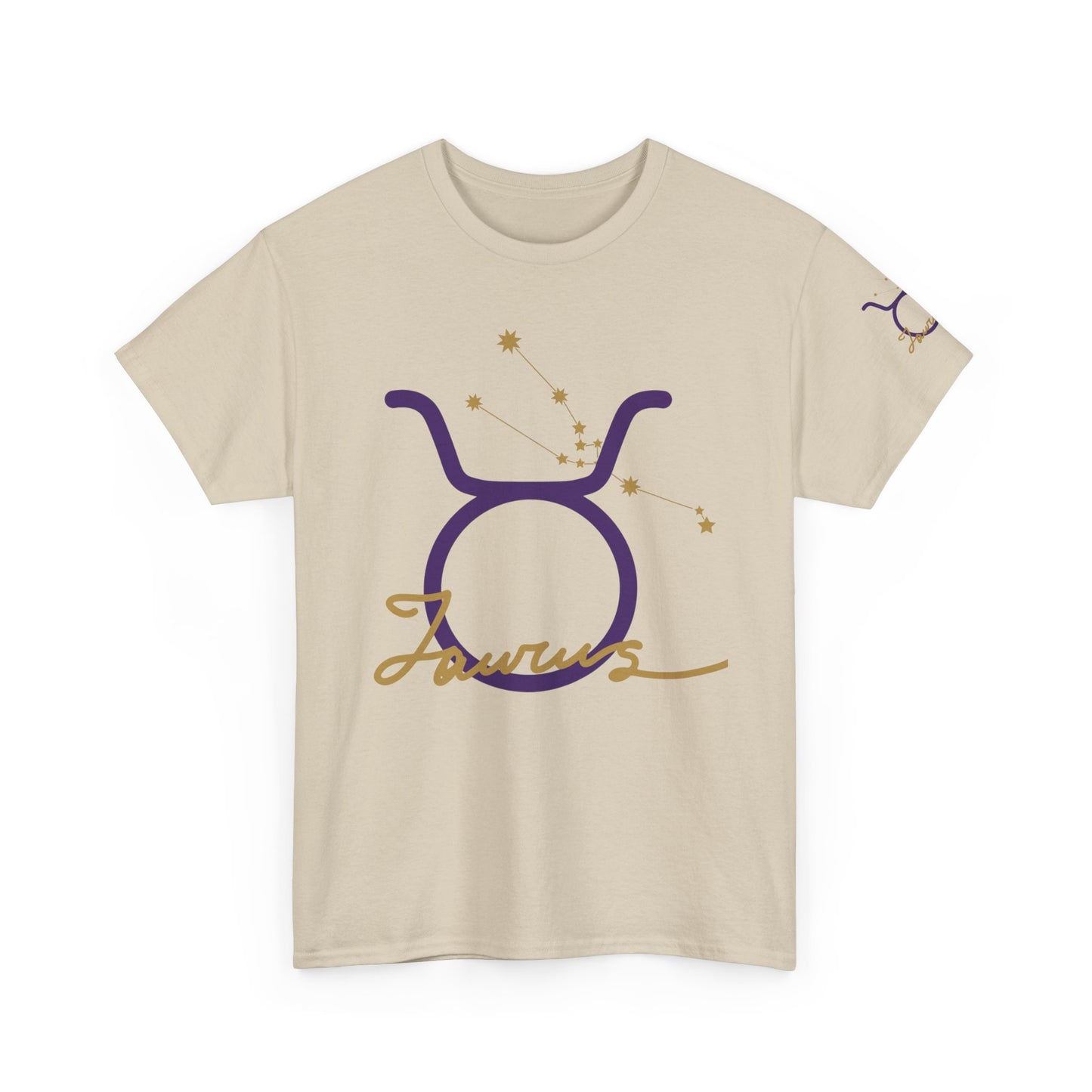 Taurus Zodiac T‑Shirt – Gold Script Constellation Tee