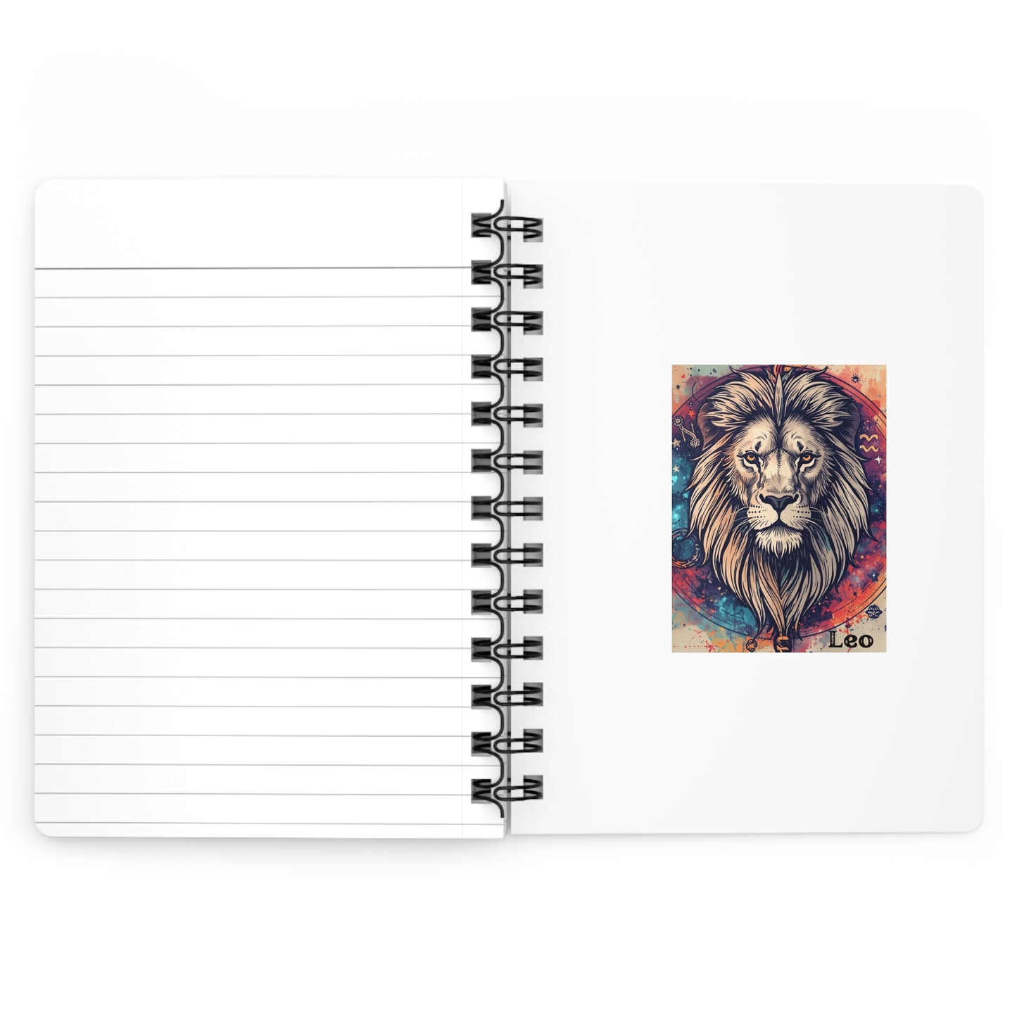 Leo Zodiac Spiral Bound Journal - Artistic Lion Design for Astrology Lovers