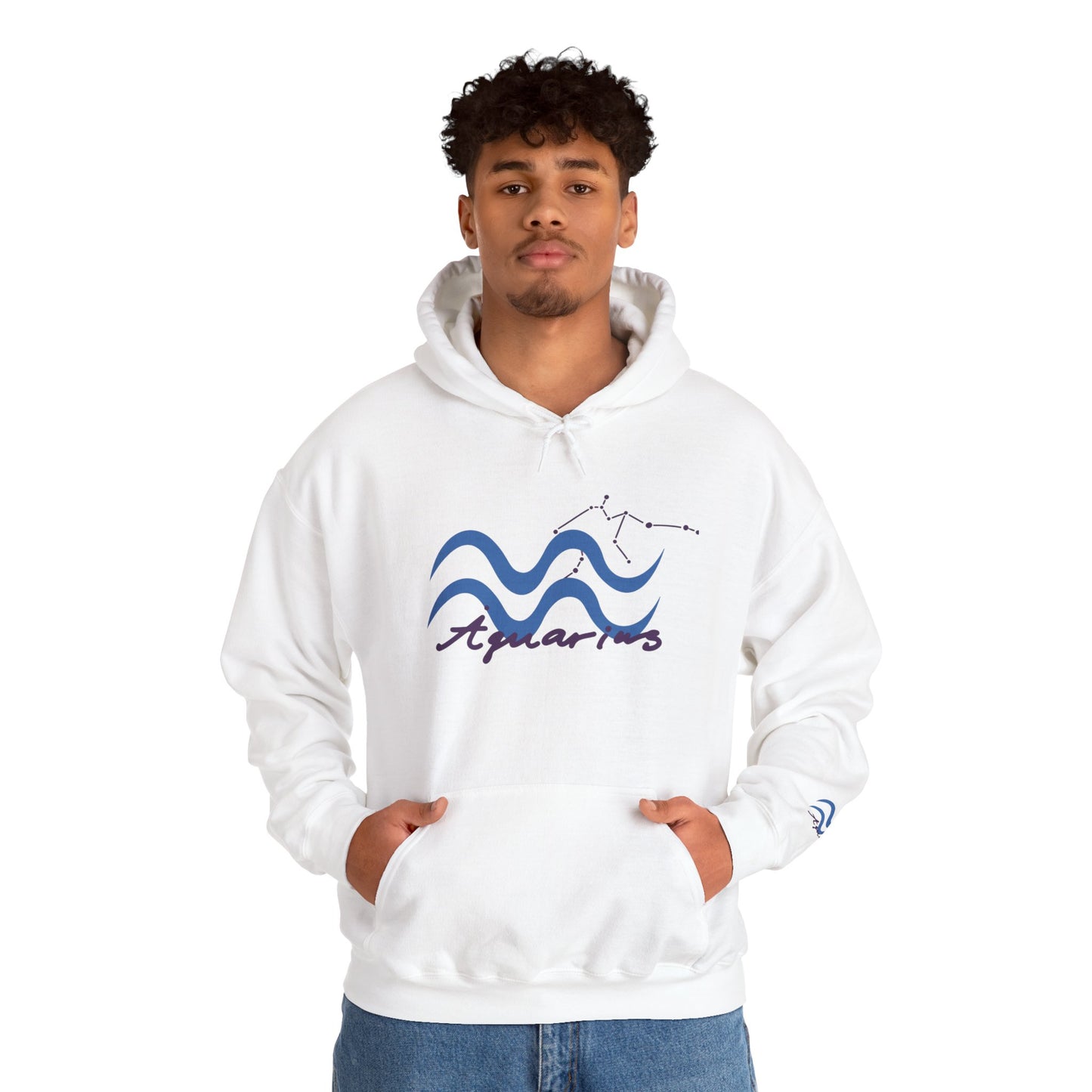 Aquarius Zodiac Hoodie — Water-Bearer Constellation Graphic Sweatshirt