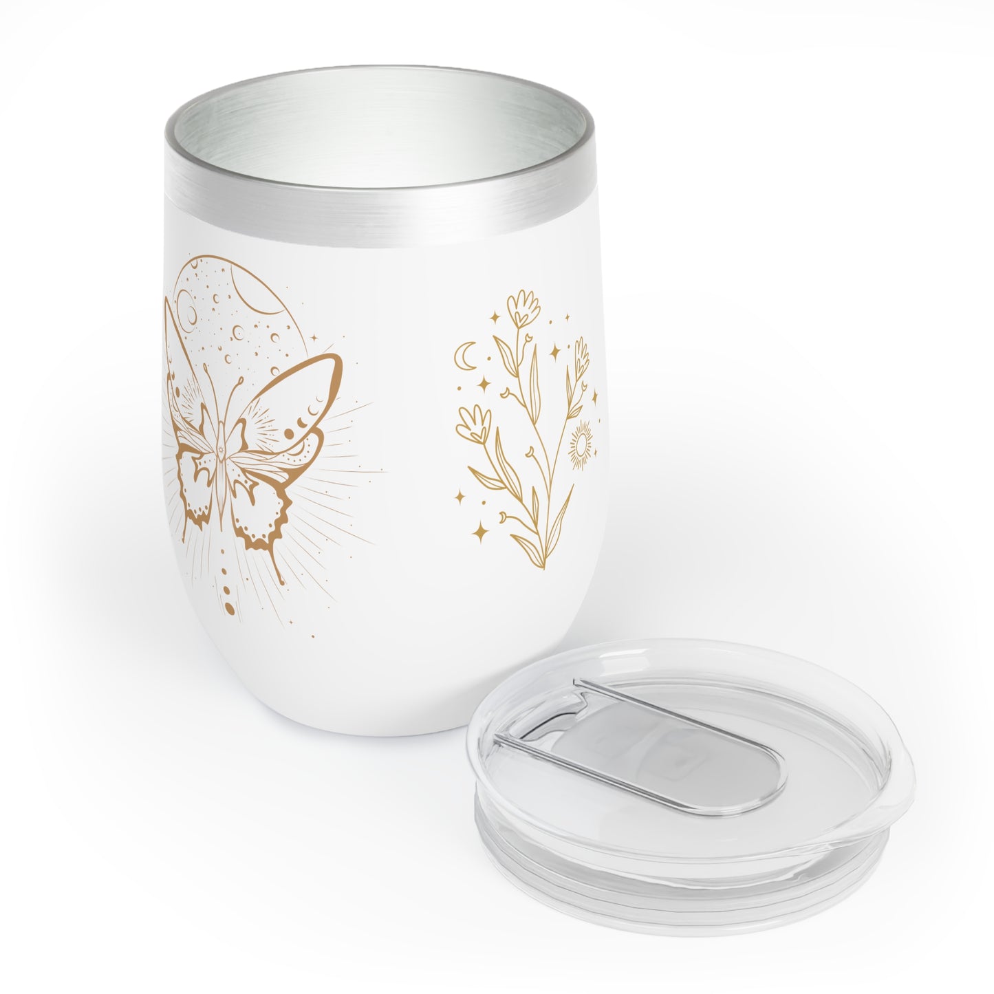 Cosmic Butterfly Chill Wine Tumbler