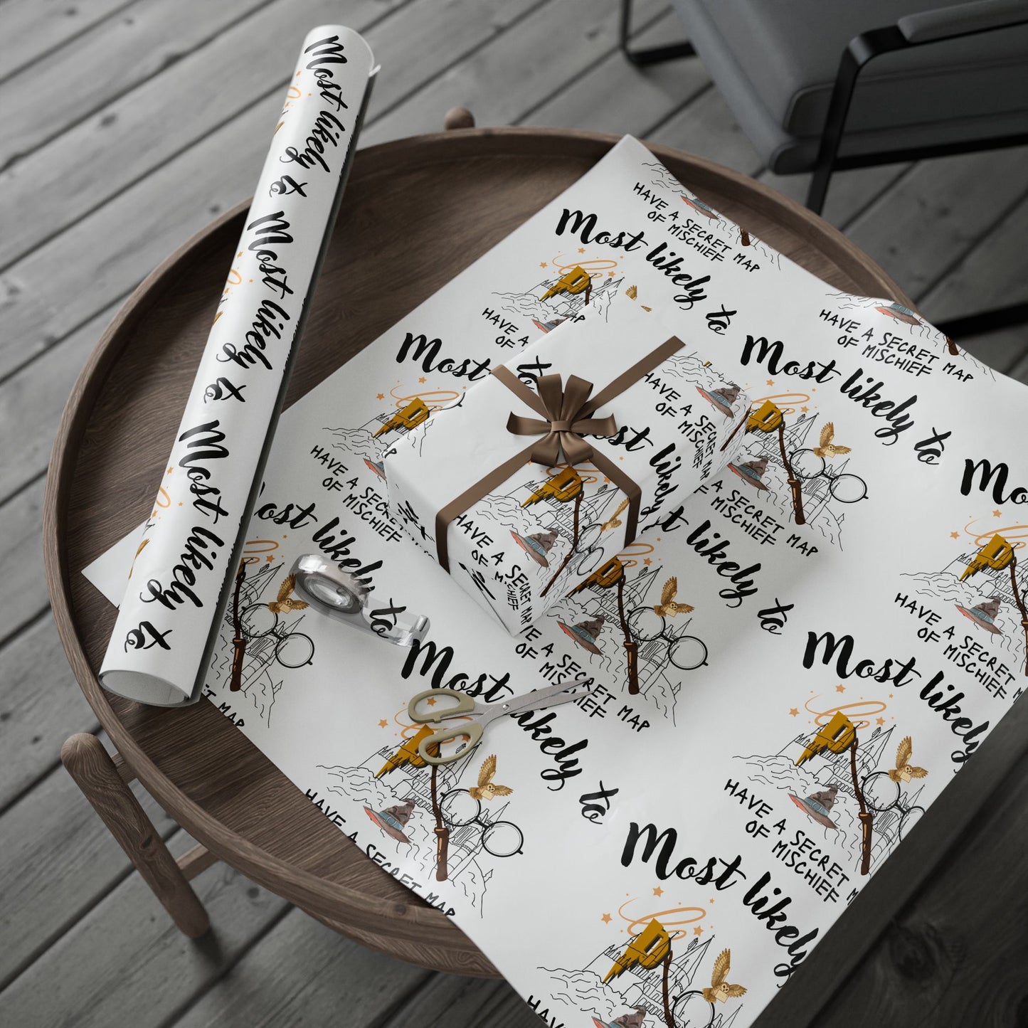 Enchanted Wrapping Paper, Fun Wrapping Papers for Special Occasions, Potter Inspired, Movie Lover Gift Wrap, Gift Wrap, Party Supplies, Unique Gift, Favors, Holiday Celebrations, Birthdays