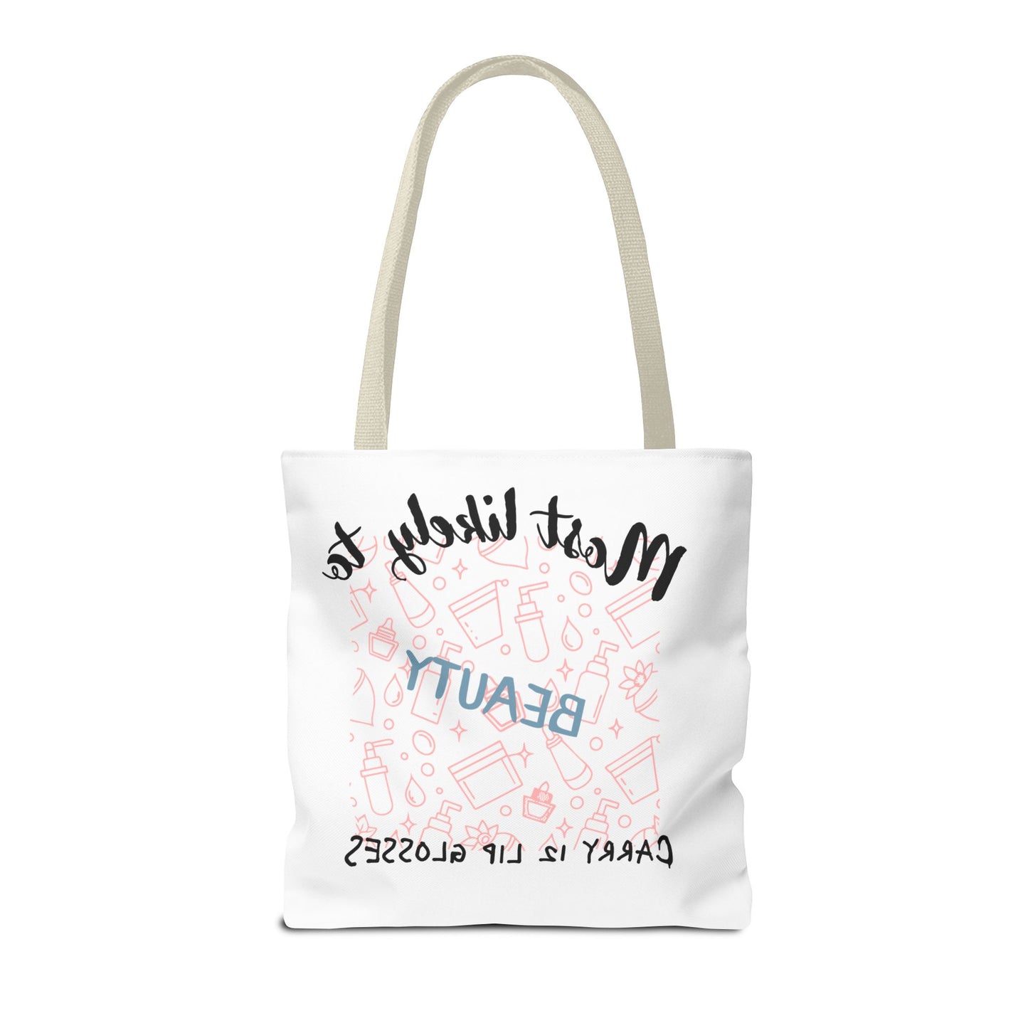Beauty Lip Gloss Tote Bag - Perfect Gift for Makeup Lovers, Fashion Accessory, Daily Use Tote, Funny Gift, Stylish Organizer