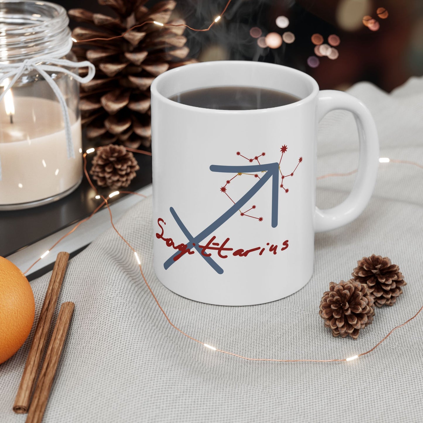 Personalized Sagittarius Constellation Ceramic Mug (11oz & 15oz)