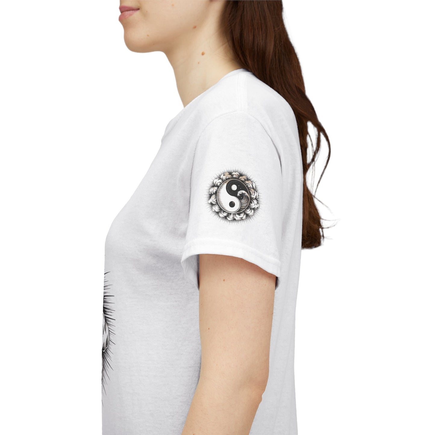 Yin Yang Floral Tee — Balanced Harmony Graphic T-Shirt
