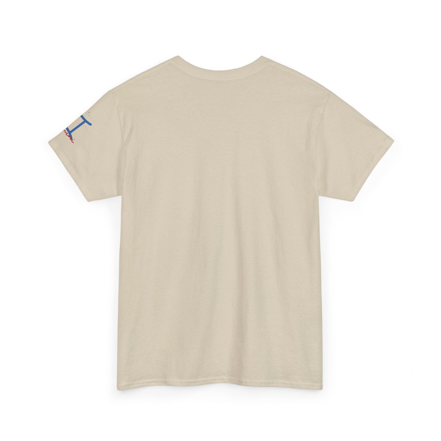 Gemini Zodiac T-Shirt — Blue Symbol with Script